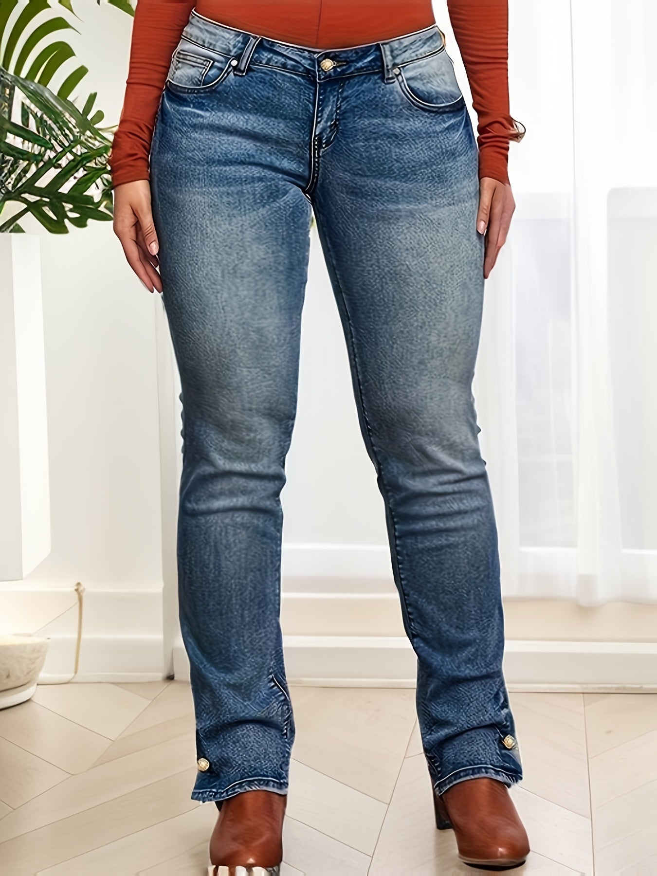 Jack's Vintage Charm | Embroidered Bootcut Denim