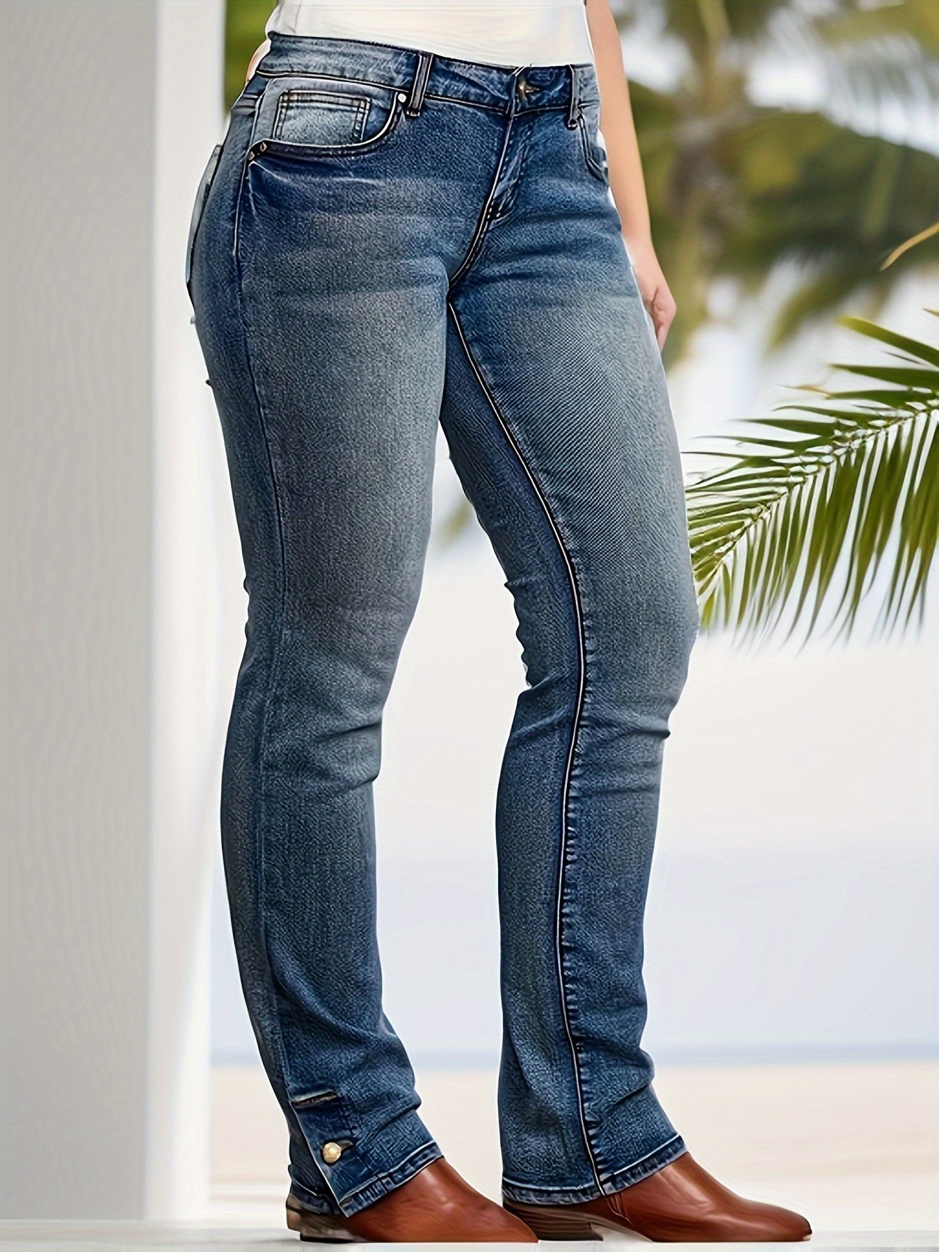 Jack's Vintage Charm | Embroidered Bootcut Denim