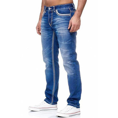 Men's Monochrome Straight-Leg Jeans