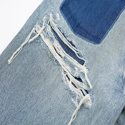 Linda's Vibe | Casual Gradient Distressed Jeans