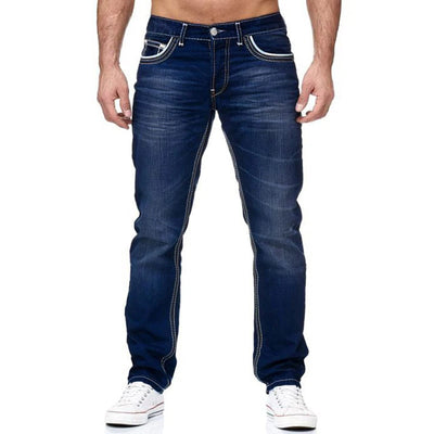 Men's Monochrome Straight-Leg Jeans