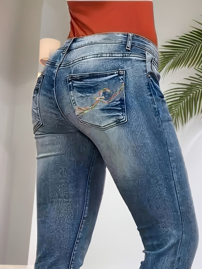 Jack's Vintage Charm | Embroidered Bootcut Denim